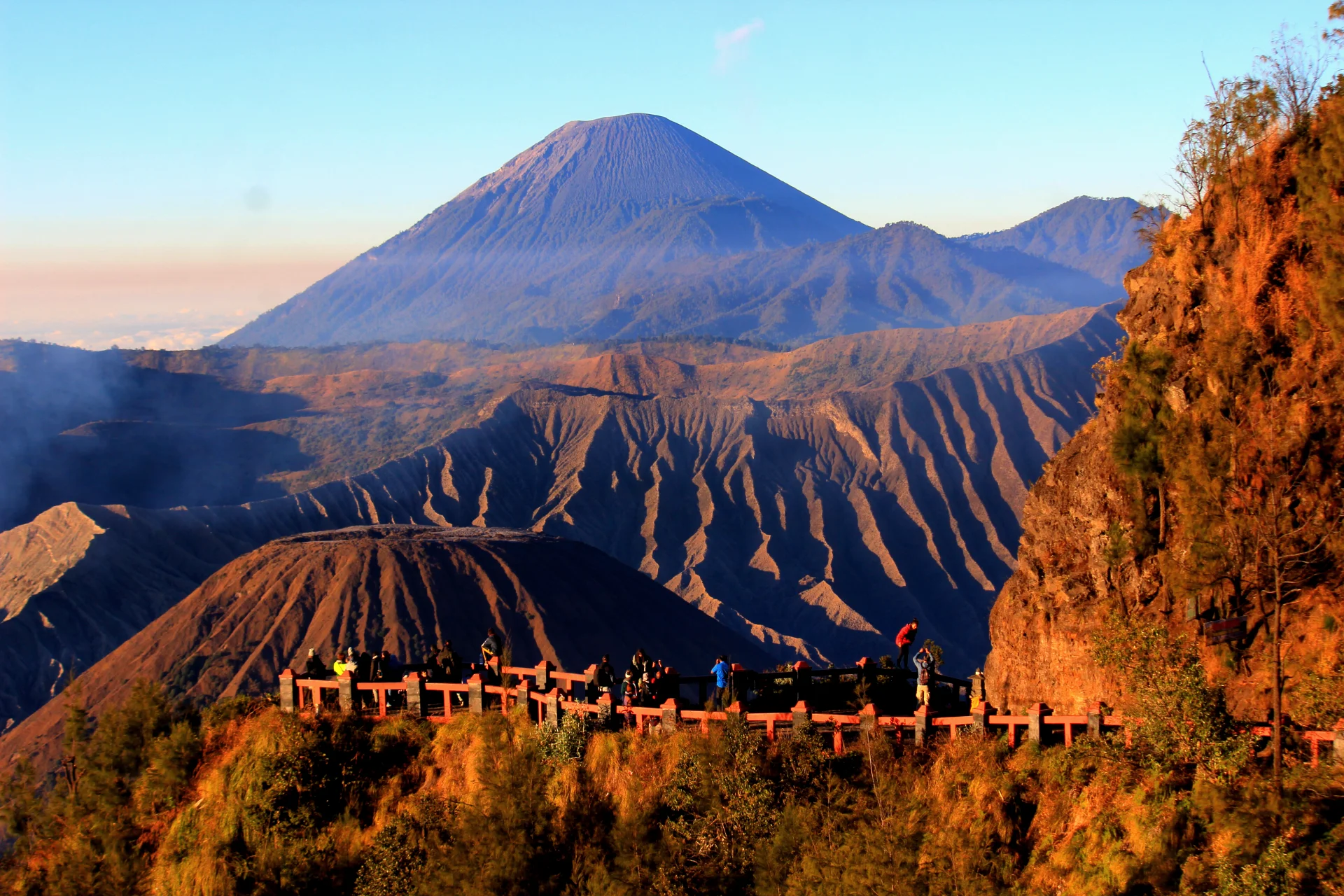 Mount Bromo Sunrise Mastery Vibrant sunrise over the Mount Bromo Tengger Caldera with volcanic mist and golden light